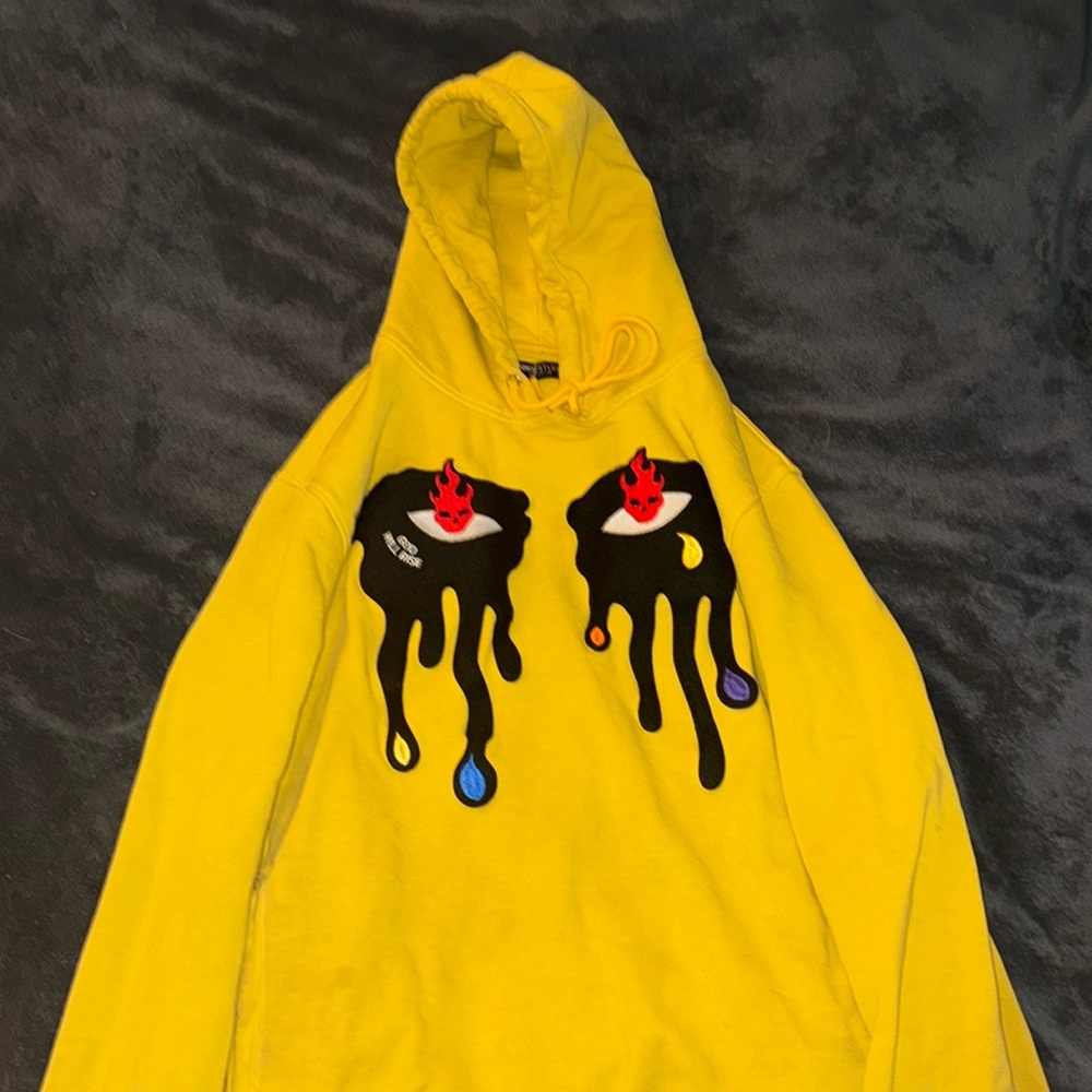 RARE- Roku Studio yellow God Will Rise Hoodie